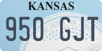 KS license plate 950GJT