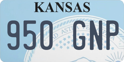 KS license plate 950GNP