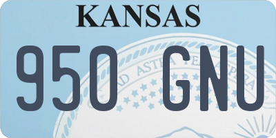 KS license plate 950GNU