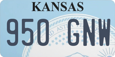 KS license plate 950GNW