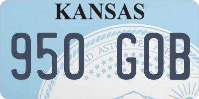 KS license plate 950GOB