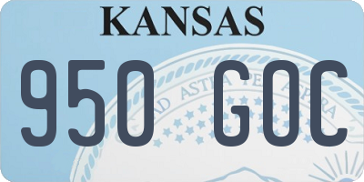 KS license plate 950GOC