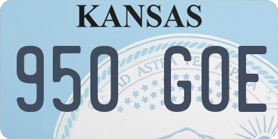 KS license plate 950GOE
