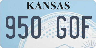 KS license plate 950GOF