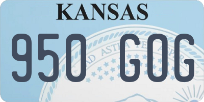 KS license plate 950GOG