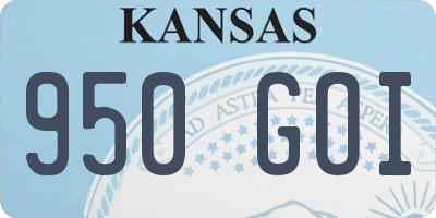 KS license plate 950GOI