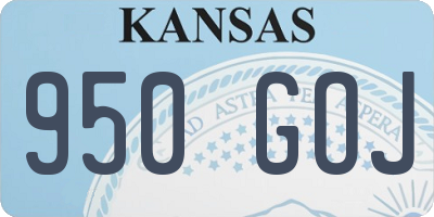 KS license plate 950GOJ