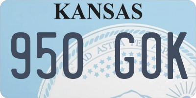 KS license plate 950GOK