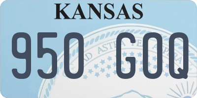 KS license plate 950GOQ
