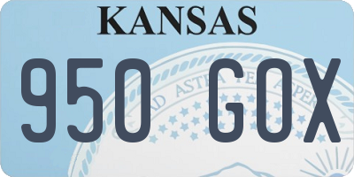 KS license plate 950GOX
