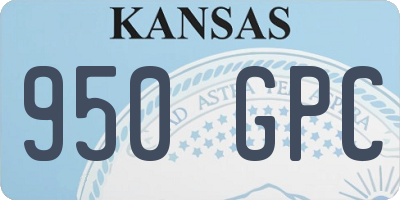 KS license plate 950GPC