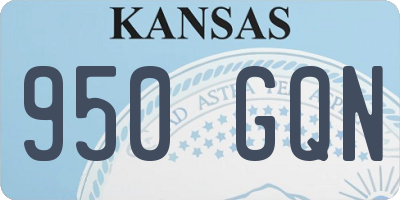 KS license plate 950GQN