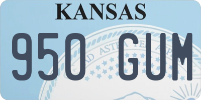 KS license plate 950GUM