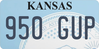 KS license plate 950GUP
