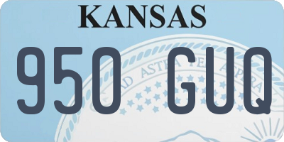 KS license plate 950GUQ