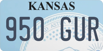 KS license plate 950GUR