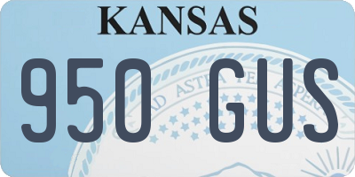 KS license plate 950GUS