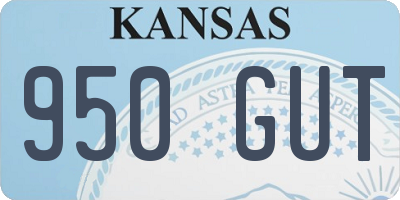 KS license plate 950GUT