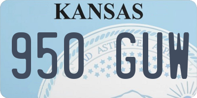 KS license plate 950GUW