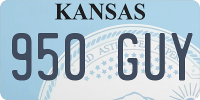 KS license plate 950GUY