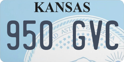 KS license plate 950GVC