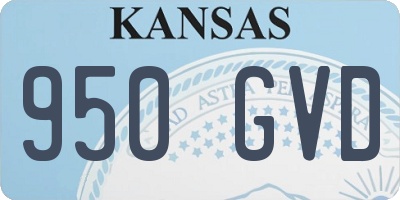 KS license plate 950GVD