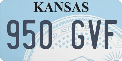 KS license plate 950GVF