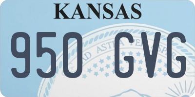 KS license plate 950GVG