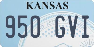 KS license plate 950GVI