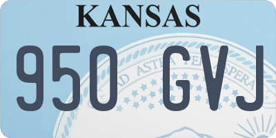 KS license plate 950GVJ