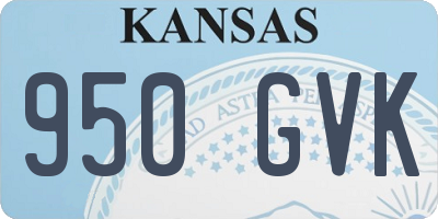 KS license plate 950GVK