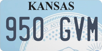 KS license plate 950GVM