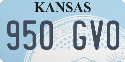 KS license plate 950GVO