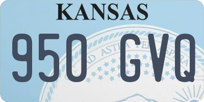 KS license plate 950GVQ