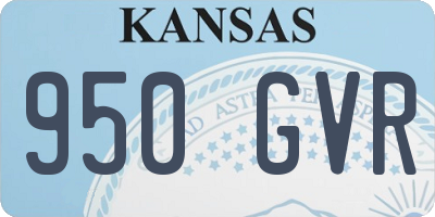 KS license plate 950GVR