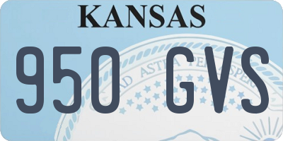 KS license plate 950GVS