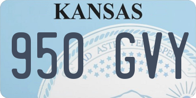 KS license plate 950GVY