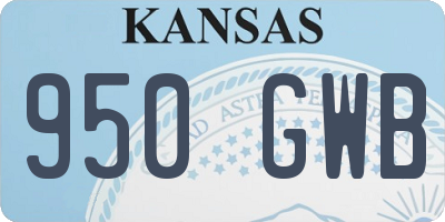 KS license plate 950GWB