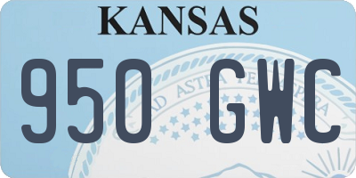 KS license plate 950GWC