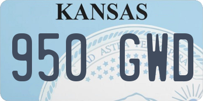 KS license plate 950GWD