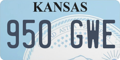 KS license plate 950GWE