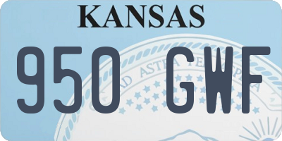 KS license plate 950GWF