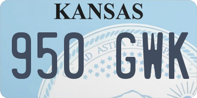 KS license plate 950GWK