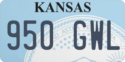 KS license plate 950GWL