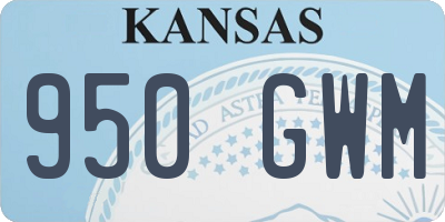 KS license plate 950GWM