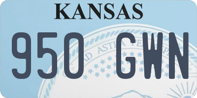 KS license plate 950GWN