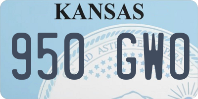 KS license plate 950GWO