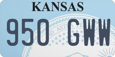 KS license plate 950GWW