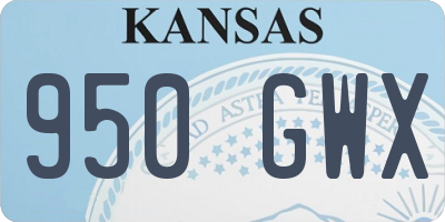 KS license plate 950GWX