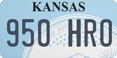 KS license plate 950HRO